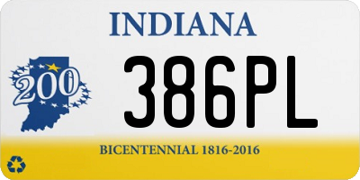 IN license plate 386PL