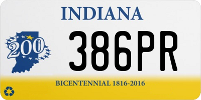 IN license plate 386PR