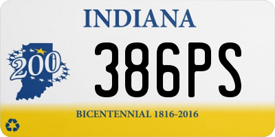 IN license plate 386PS