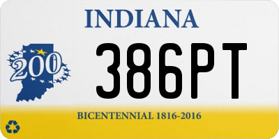 IN license plate 386PT