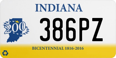 IN license plate 386PZ