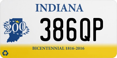 IN license plate 386QP