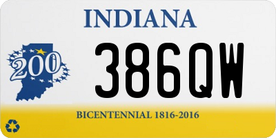 IN license plate 386QW