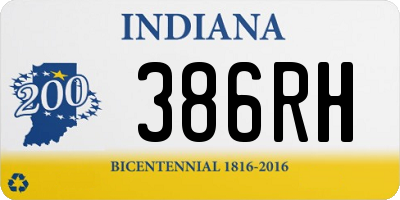 IN license plate 386RH