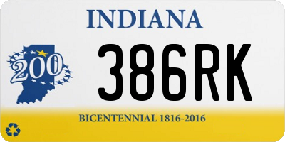 IN license plate 386RK