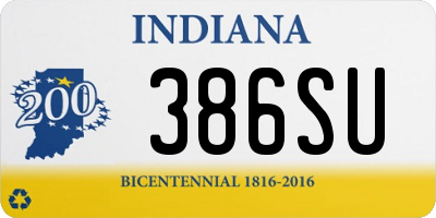 IN license plate 386SU