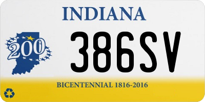 IN license plate 386SV