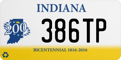 IN license plate 386TP