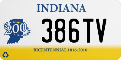 IN license plate 386TV