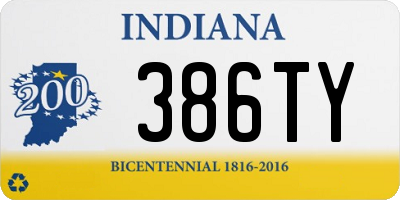 IN license plate 386TY