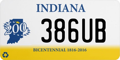 IN license plate 386UB