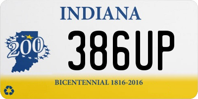 IN license plate 386UP