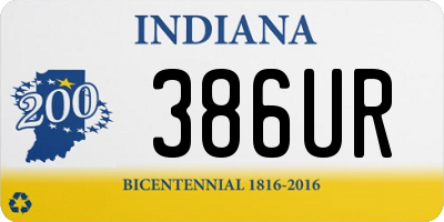 IN license plate 386UR