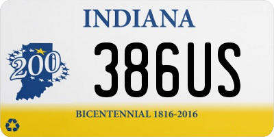 IN license plate 386US