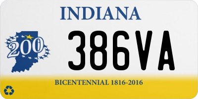 IN license plate 386VA