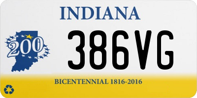 IN license plate 386VG