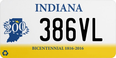 IN license plate 386VL