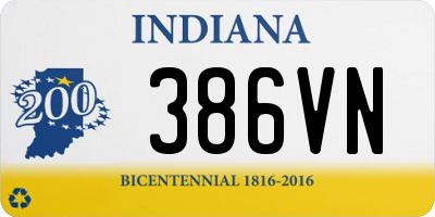 IN license plate 386VN