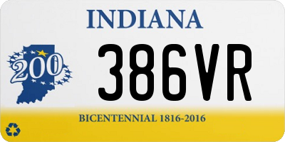 IN license plate 386VR