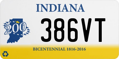 IN license plate 386VT