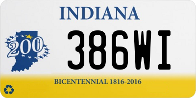 IN license plate 386WI