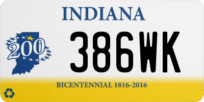 IN license plate 386WK