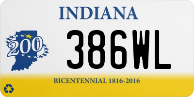 IN license plate 386WL