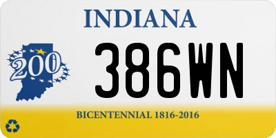 IN license plate 386WN