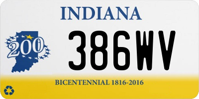 IN license plate 386WV