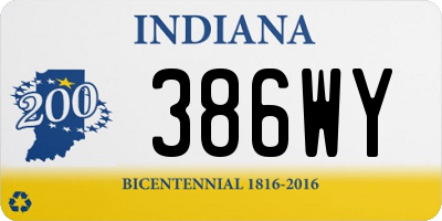 IN license plate 386WY