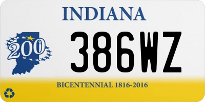 IN license plate 386WZ