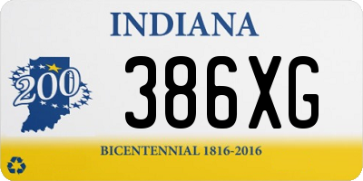 IN license plate 386XG