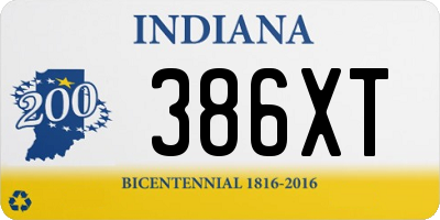 IN license plate 386XT