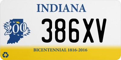 IN license plate 386XV