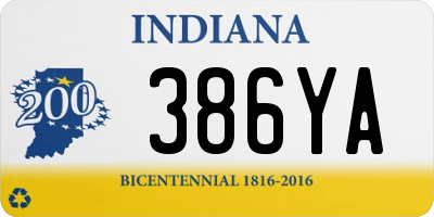 IN license plate 386YA