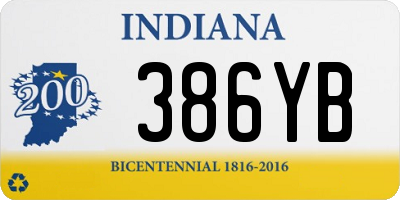 IN license plate 386YB