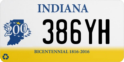 IN license plate 386YH