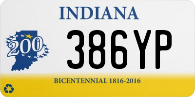 IN license plate 386YP