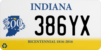 IN license plate 386YX