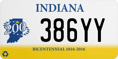 IN license plate 386YY