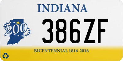 IN license plate 386ZF