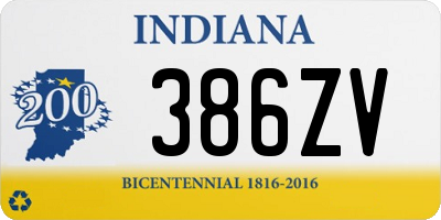 IN license plate 386ZV