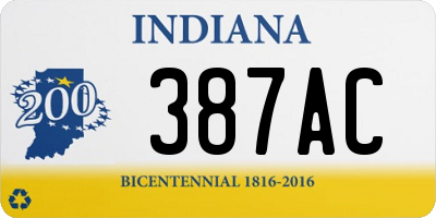 IN license plate 387AC