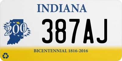 IN license plate 387AJ