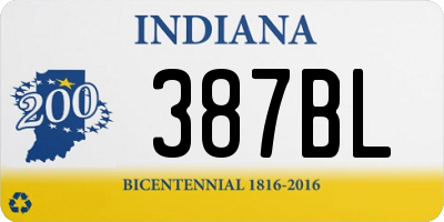 IN license plate 387BL