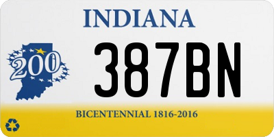 IN license plate 387BN