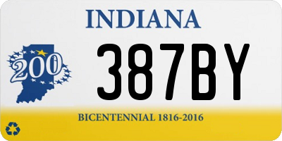 IN license plate 387BY