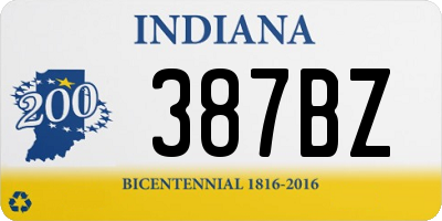 IN license plate 387BZ