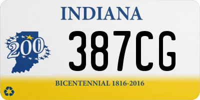 IN license plate 387CG