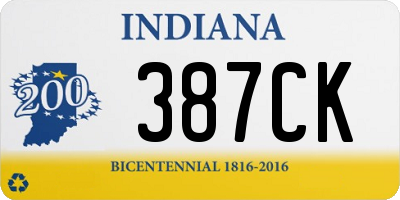 IN license plate 387CK